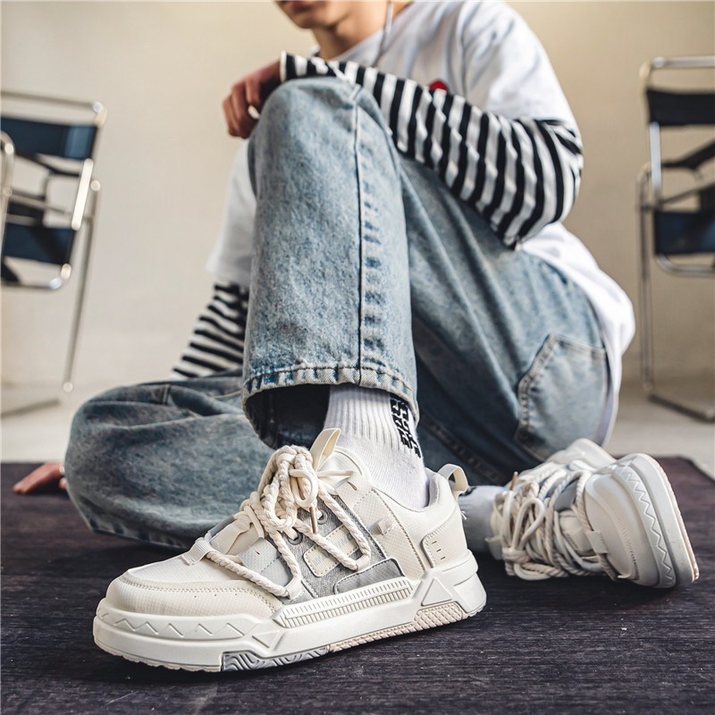 GIOIO vyriški riedlenčių batai Drobė Patogūs platforminiai batai su platforma Vyriški laisvalaikio vulkanizuoti batai sportbačiai studentų batai