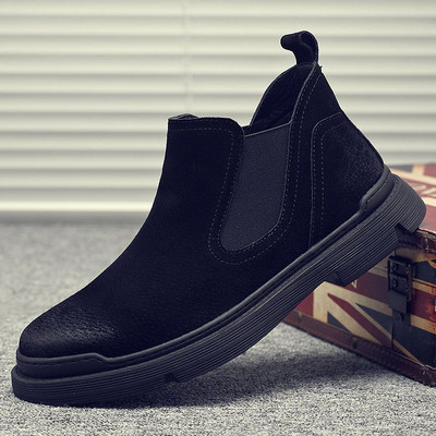 Nove kožne čizme Trendovske cipele u britanskom stilu Srednje muške čizme od kože Odgovarajuća radna odjeća Gležnjače