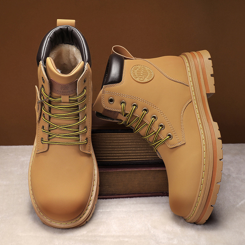 2023 m. žiemos batai Vyriški Martin Boots Outdoor Comfort Geltoni batai, klasikinio dizaino, aukščiausios klasės vyriškų laisvalaikio batų pasirinkimas