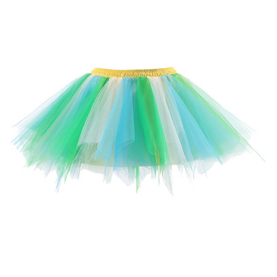 Ženska patchwork suknja od tila, kratka tutu baletna suknja s mjehurićima, plisirana mini suknja, kostim za zabavu, balska haljina, ljetna suknja