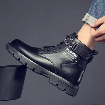 Martin Boots Ανδρικά Ανοιξιάτικα Ανδρικά Παπούτσια Νέες Ανδρικές Μπότες Κορεατικά Comfort Work Boots Ευέλικτα casual δερμάτινα παπούτσια Мужские сапоги