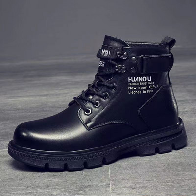 Martin Boots Ανδρικά Ανοιξιάτικα Ανδρικά Παπούτσια Νέες Ανδρικές Μπότες Κορεατικά Comfort Work Boots Ευέλικτα casual δερμάτινα παπούτσια Мужские сапоги