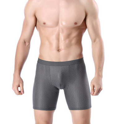 Σορτς με πλέγμα συμπίεσης Μακρύ μπόξερ Ανδρικό σορτς μπόξερ Spandex Ανδρικό νάιλον Cueca Boxer Homme Σώβρακο με μακρύ πόδι που αναπνέει