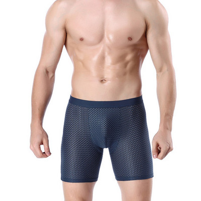 Σορτς με πλέγμα συμπίεσης Μακρύ μπόξερ Ανδρικό σορτς μπόξερ Spandex Ανδρικό νάιλον Cueca Boxer Homme Σώβρακο με μακρύ πόδι που αναπνέει