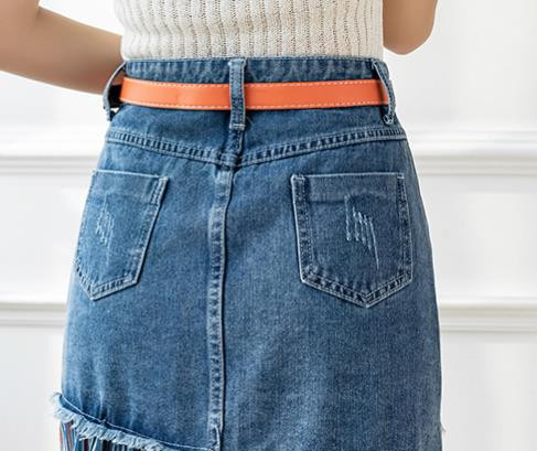 2023. Nova modna ženska midi traper suknja od šifona, patchwork dugmadi, duge plisirane suknje S-5XL velike veličine, jeans suknje, ženske