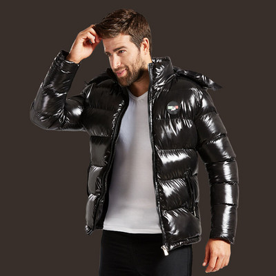 Ανδρικό χοντρό ζεστό πάρκο, κοντό σακάκι μόδας, βαμβακερά παλτό, χειμωνιάτικα ρούχα