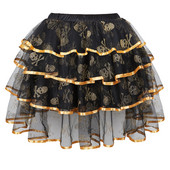 Sexy volániky vrstvené sukne pre ženy stužkový lem punková tutu sukňa korzetová sukňa tanečné mini sukne plus veľkosť cosplay tutu sukňa