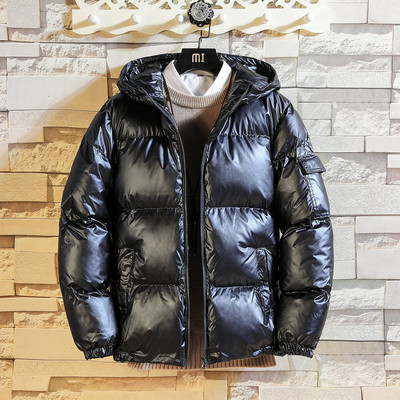 Debela topla muška zimska jakna s kapuljačom, čvrsta parka, ležerni muški zimski kaput