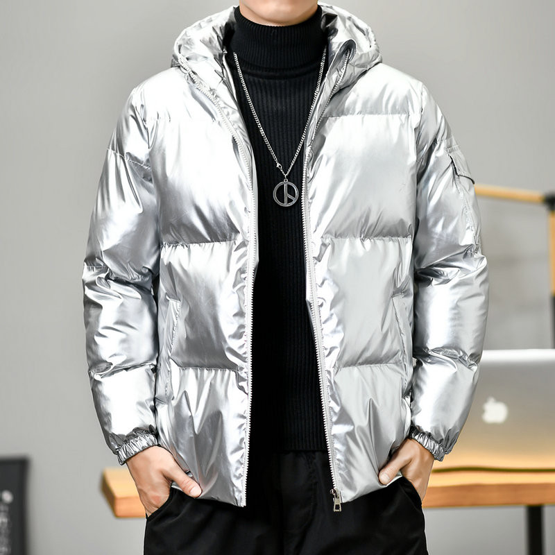 Debela topla muška zimska jakna s kapuljačom, čvrsta parka, ležerni muški zimski kaput