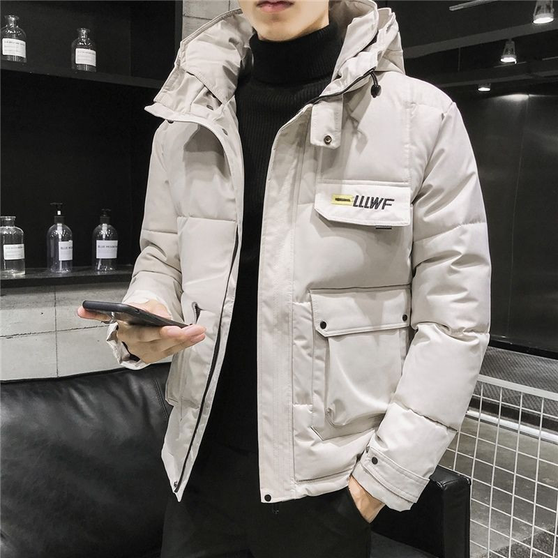 2022 New Winter Men Parka Big Pockets Casual Jacket με κουκούλα μονόχρωμο 5 χρώματα Παχύ και ζεστό πανωφόρι με κουκούλα Μέγεθος 5XL