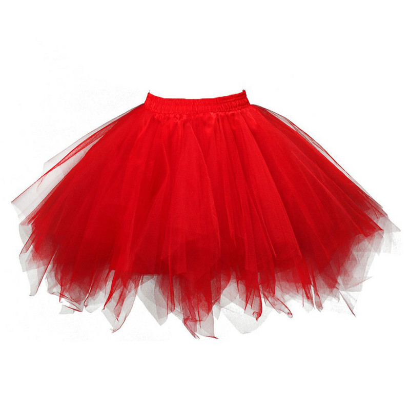 Fuste femei Tutu Princess Fashion Balet Fusta neagra Fusta pufoasa Pentru femei Tulle Jupon Fuste Elastic Adulti Fusta Tutu Roz