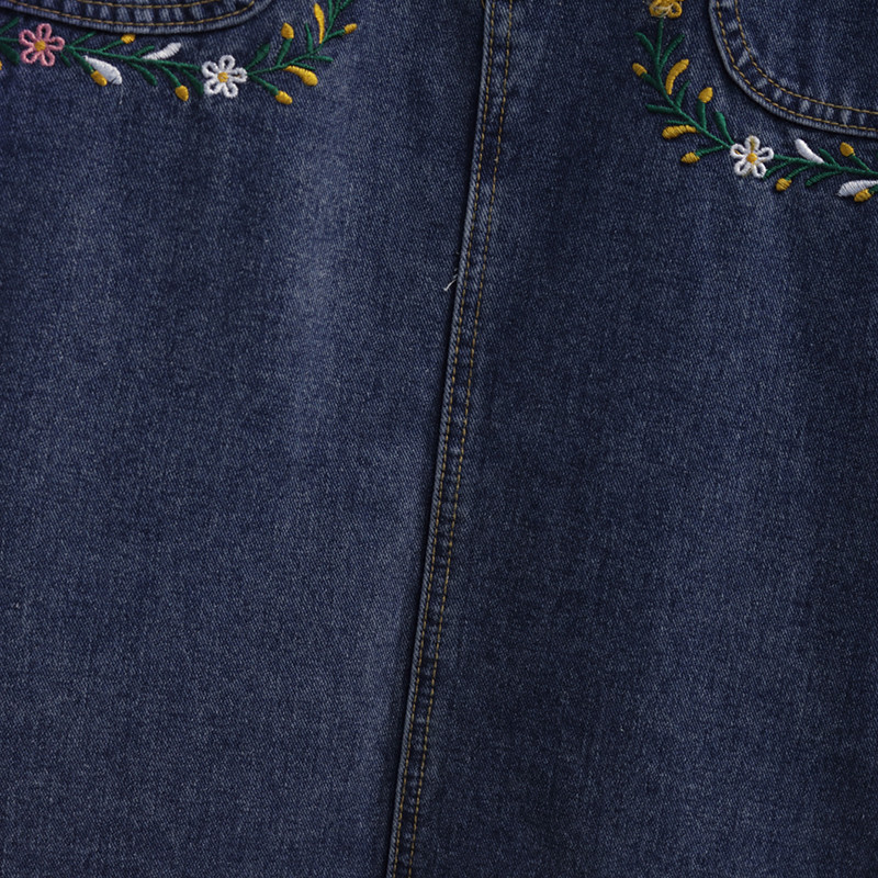 Traper suknja Ženska ljetna Vintage duge suknje s cvjetnim vezom visokog struka Plus veličina 5xl Ulična ležerna uska jeans suknja