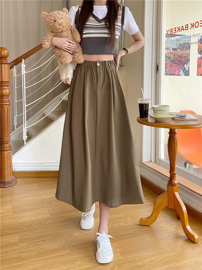 SURMIITRO Plus Veličina 4XL Duga midi plisirana suknja Ženska ljetna korejska moda 2023. Ležerna višeslojna ženska suknja visokog struka