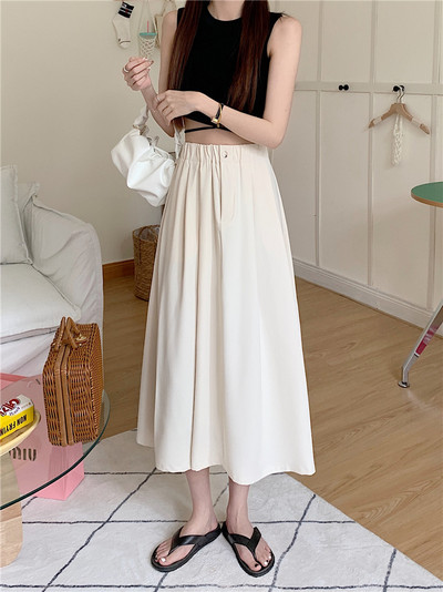 SURMIITRO Plus Veličina 4XL Duga midi plisirana suknja Ženska ljetna korejska moda 2023. Ležerna višeslojna ženska suknja visokog struka