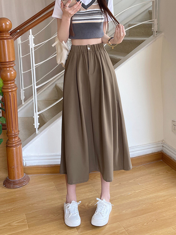 SURMIITRO Plus Veličina 4XL Duga midi plisirana suknja Ženska ljetna korejska moda 2023. Ležerna višeslojna ženska suknja visokog struka