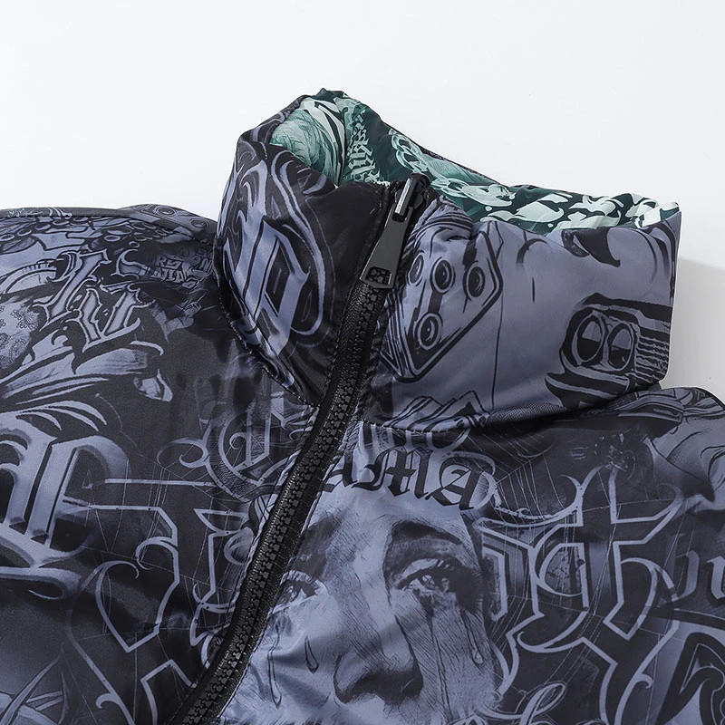 Hip hop reverzibilna jakna muška parka ulična odjeća zimska debela topla punk gotička prevelika jakna 2023 Harajuku moda ležerna na otvorenom