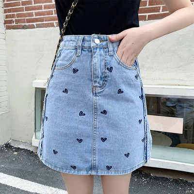 Plus veličina S-5XL Ženska kratka traper suknja proljeće ljeto jesen modna ležerna mini jean suknja A kroja olovka plava