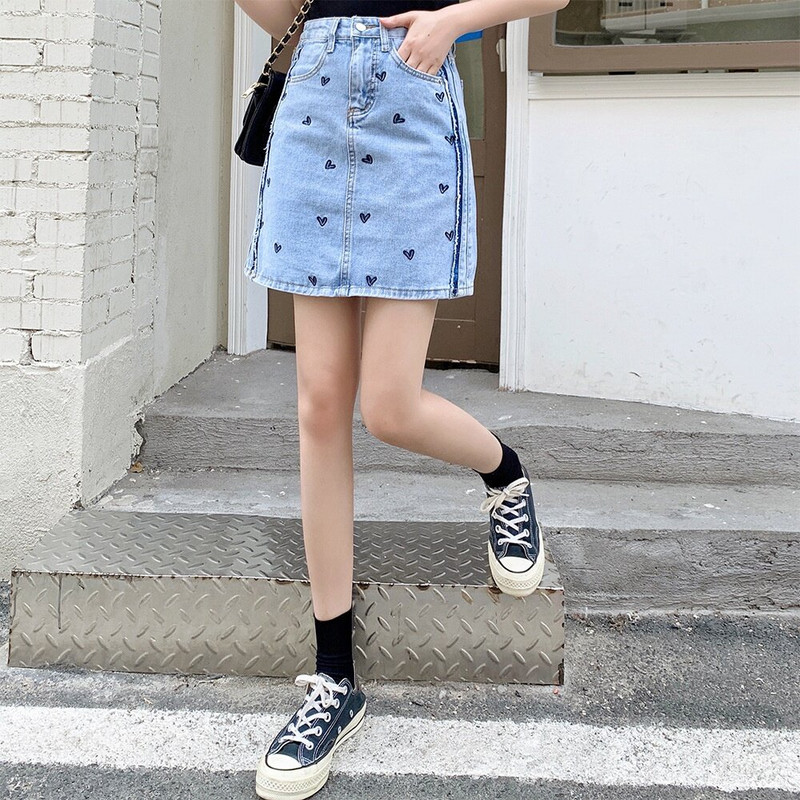 Plus veličina S-5XL Ženska kratka traper suknja proljeće ljeto jesen modna ležerna mini jean suknja A kroja olovka plava