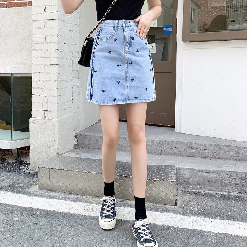 Plus veličina S-5XL Ženska kratka traper suknja proljeće ljeto jesen modna ležerna mini jean suknja A kroja olovka plava