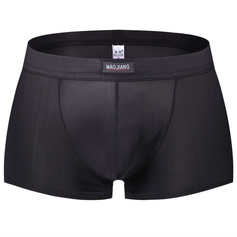 Priedušné pánske spodné prádlo, boxerky z ľadového hodvábu, nízke pásové šortky, nohavičky, elastické pánske kufríky, sexi boxerky