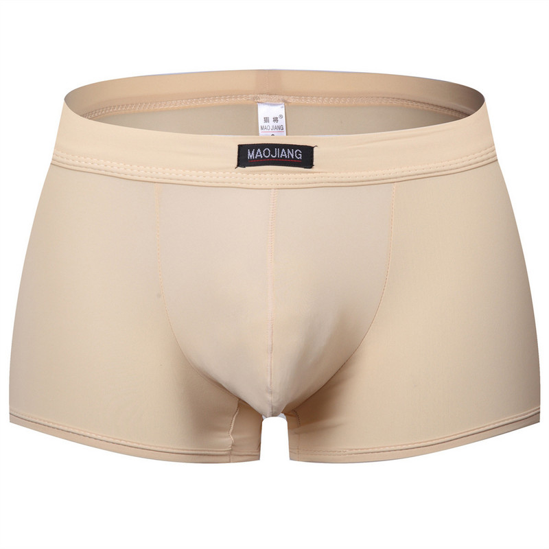 Priedušné pánske spodné prádlo, boxerky z ľadového hodvábu, nízke pásové šortky, nohavičky, elastické pánske kufríky, sexi boxerky