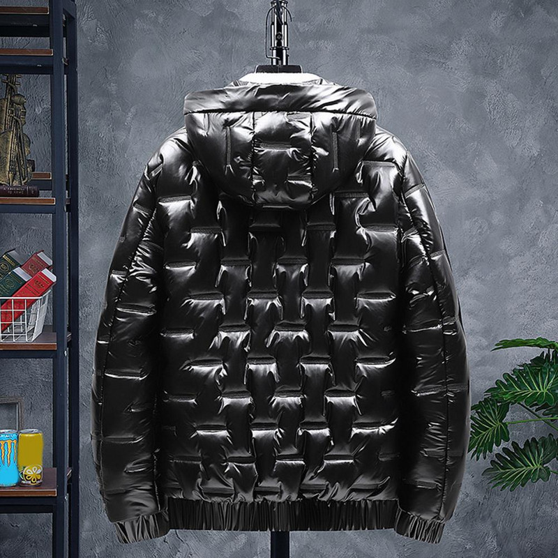 Ανδρικό μπουφάν με κουκούλα και αφράτο γέμισμα, αντιανεμικό χειμωνιάτικο ανάγλυφο, βαμβακερό παλτό αντιανεμικό για ταξίδι