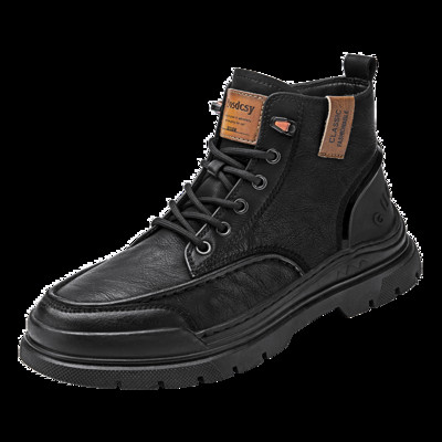 NOVÉ pánske čižmy Matin's, jesenné klasické kožené členkové čižmy na platforme, dámske krátke čižmy s okrúhlou špičkou