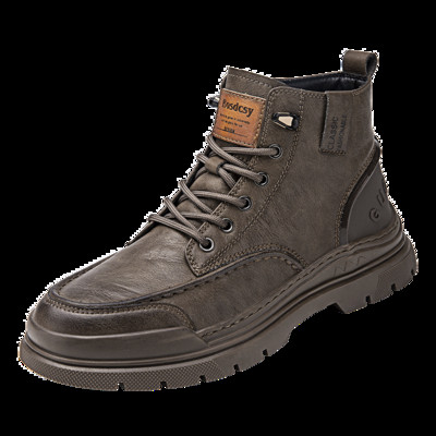 NOVÉ pánske čižmy Matin's, jesenné klasické kožené členkové čižmy na platforme, dámske krátke čižmy s okrúhlou špičkou