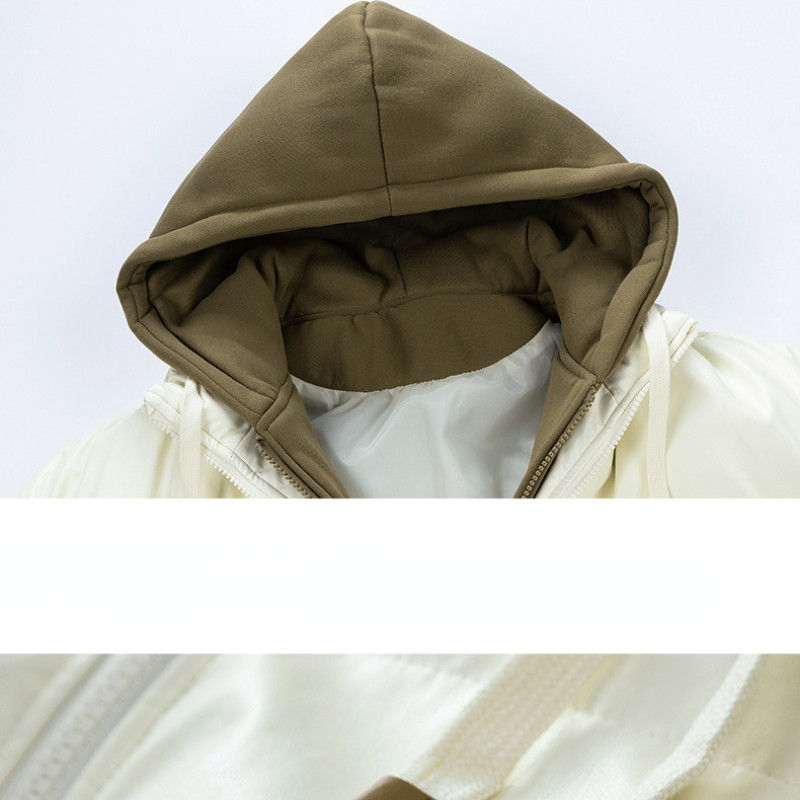 Χειμερινά ανδρικά παρκά με κουκούλα Ζεστά παχιά παλτό μόδας Oversize Harajuku Casual Jacket Ανδρικό Streetwear Hip Hop Coat Patchwork