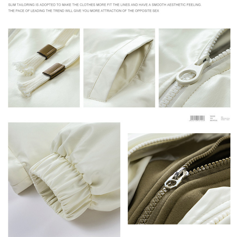 Χειμερινά ανδρικά παρκά με κουκούλα Ζεστά παχιά παλτό μόδας Oversize Harajuku Casual Jacket Ανδρικό Streetwear Hip Hop Coat Patchwork