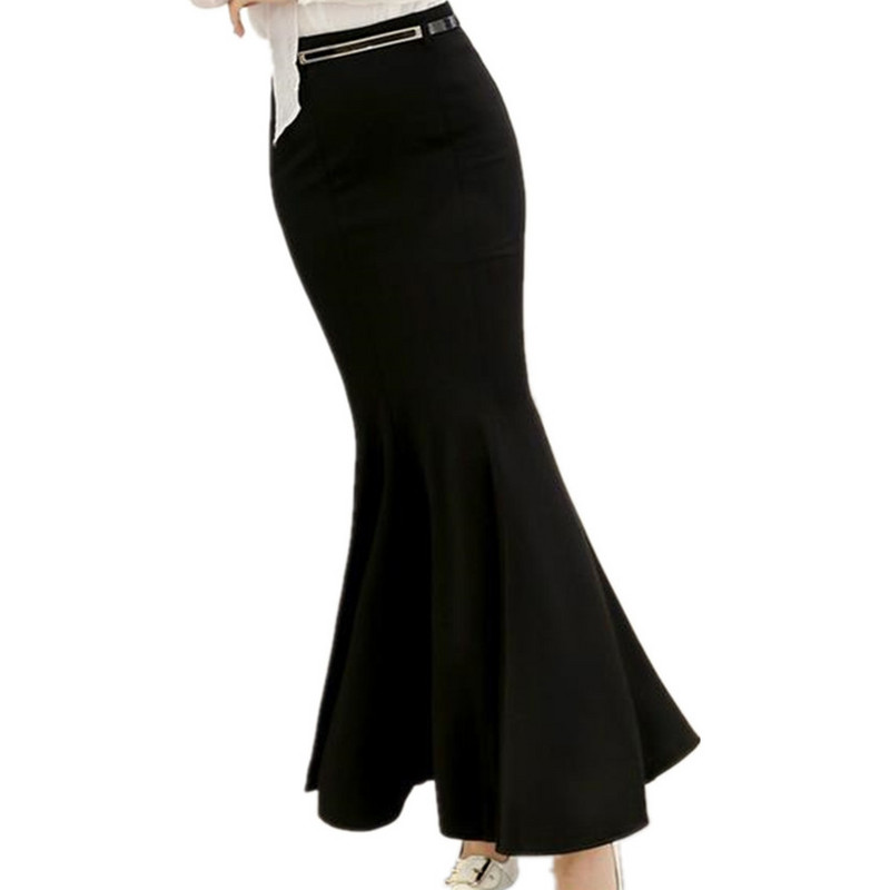 Proljeće jesen suknja visokog struka ol sirena ženski tanki paket hip duga suknja truba velika veličina 5XL