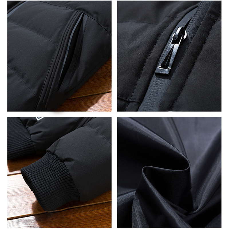 Jachetă bomber la modă, cu nervuri groase, pe fund, jachetă de iarnă pentru bărbați, buzunare rezistente la frig.