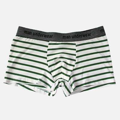 Muške prugaste bokserice Pamučno donje rublje Gaćice s printom Meko i glatko donje rublje Spavaće gaće Prozračne kratke hlače