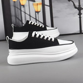 Par platnenih cipela Visokokvalitetne cipele s visokom platformom muške ležerne sportske cipele ženske crne i plave cipele