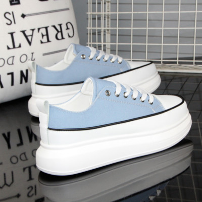 Par platnenih cipela Visokokvalitetne cipele s visokom platformom muške ležerne sportske cipele ženske crne i plave cipele