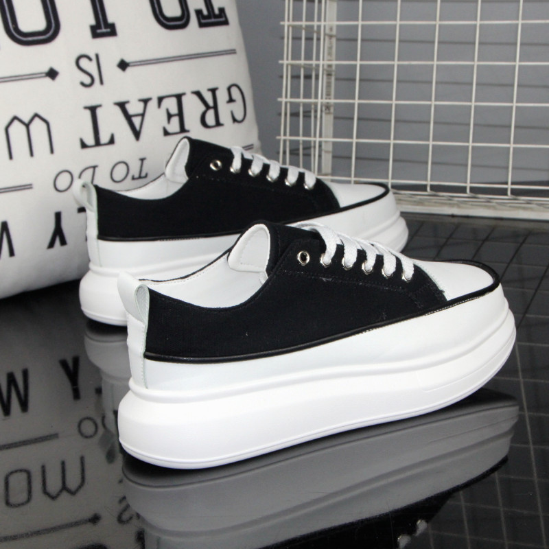 Par platnenih cipela Visokokvalitetne cipele s visokom platformom muške ležerne sportske cipele ženske crne i plave cipele