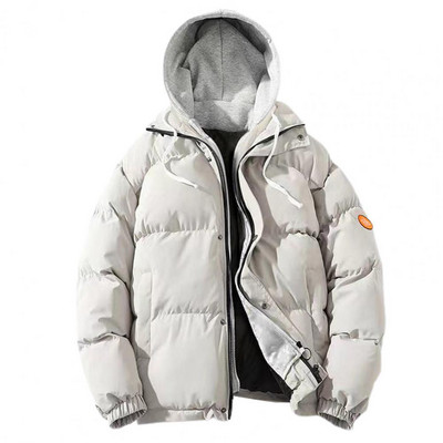 Poros paltas su gobtuvu su užtrauktuku, neperpučiamas nuo vėjo, unisex žieminis, storas, paminkštintas viršutinis drabužis, žieminis paltas gatvės drabužiai