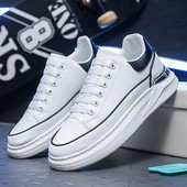 Muške ležerne tenisice od PU kože Muške modne ulične hip hop cipele Muške cipele na vezivanje za skateboard hodanje Tenisice za sportove na otvorenom