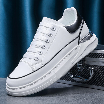 Muške ležerne tenisice od PU kože Muške modne ulične hip hop cipele Muške cipele na vezivanje za skateboard hodanje Tenisice za sportove na otvorenom