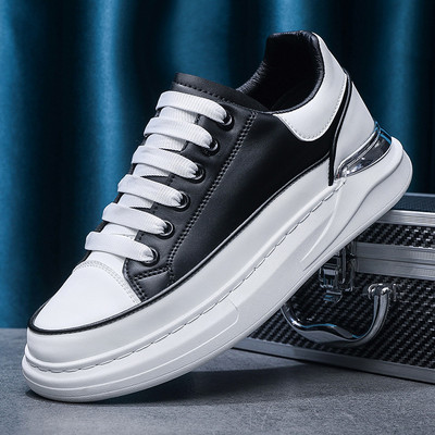 Muške ležerne tenisice od PU kože Muške modne ulične hip hop cipele Muške cipele na vezivanje za skateboard hodanje Tenisice za sportove na otvorenom