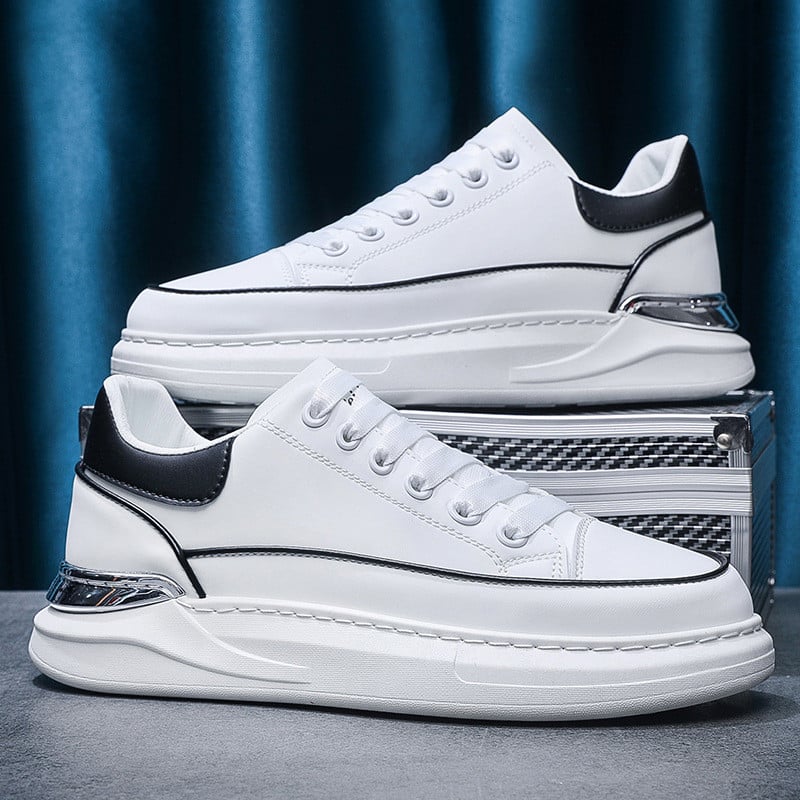 Muške ležerne tenisice od PU kože Muške modne ulične hip hop cipele Muške cipele na vezivanje za skateboard hodanje Tenisice za sportove na otvorenom
