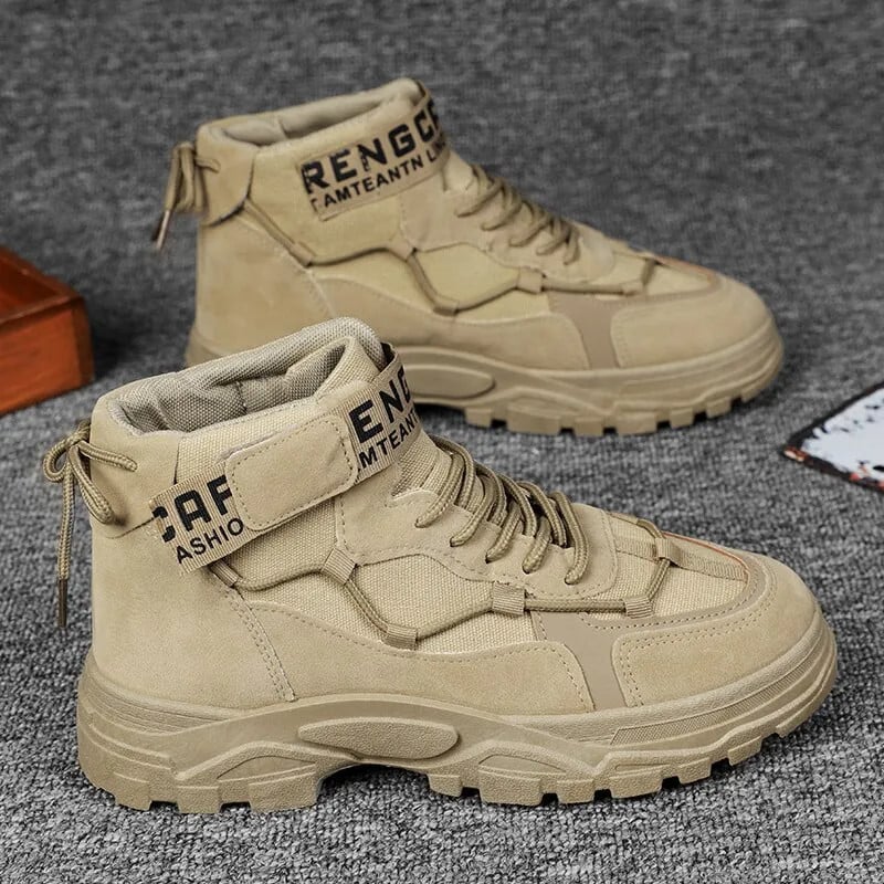 Pánske jesenné topánky Martin Boots, vysoké topánky do britskej púšte, pracovné oblečenie, pánska obuv, športová ochrana práce, krátke čižmy