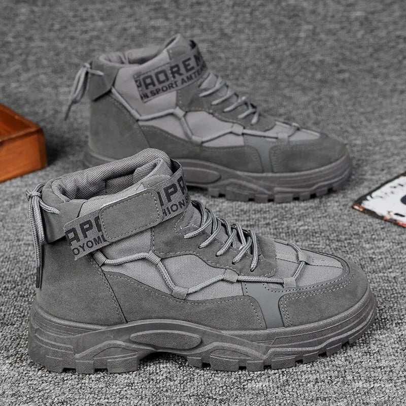 Pánske jesenné topánky Martin Boots, vysoké topánky do britskej púšte, pracovné oblečenie, pánska obuv, športová ochrana práce, krátke čižmy