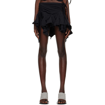 Y2K Gothic Punk Moteriški netaisyklingi sijonai, vienspalviai raišteliai, surišami raukiniai Mini sijonas Vasaros madingi trumpi sijonai