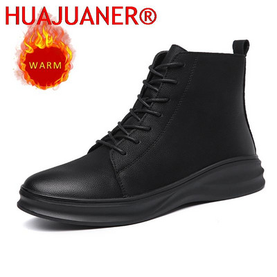 Zimske muške pamučne čizme otporne na hladnoću plišane muške čizme od kože Poslovne čizme Svestrane visoke cipele za van