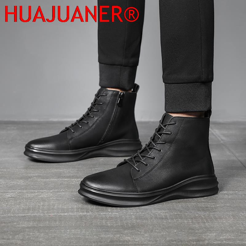 Zimske muške pamučne čizme otporne na hladnoću plišane muške čizme od kože Poslovne čizme Svestrane visoke cipele za van