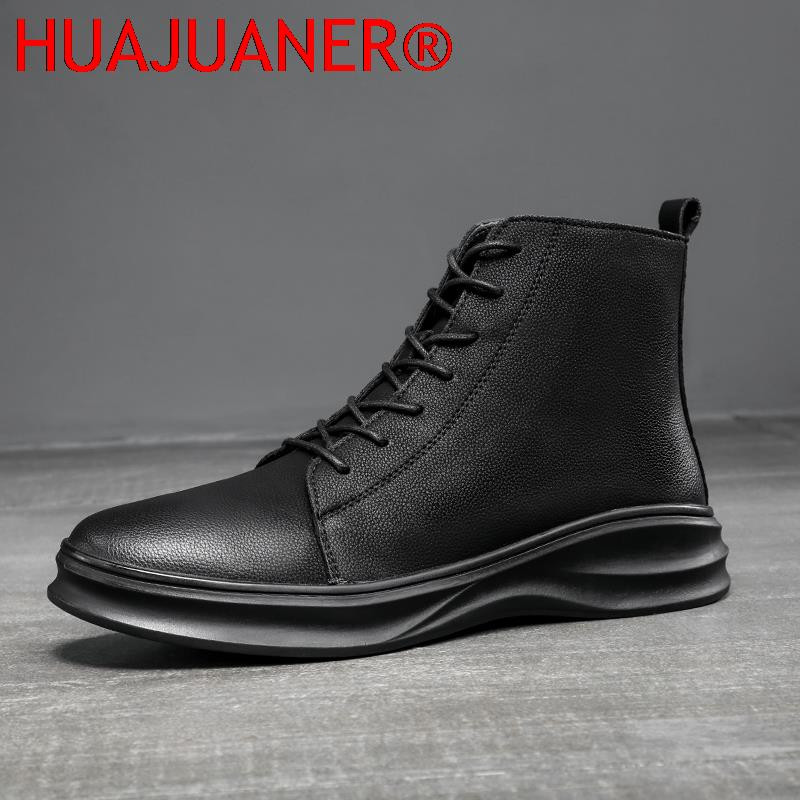 Zimske muške pamučne čizme otporne na hladnoću plišane muške čizme od kože Poslovne čizme Svestrane visoke cipele za van