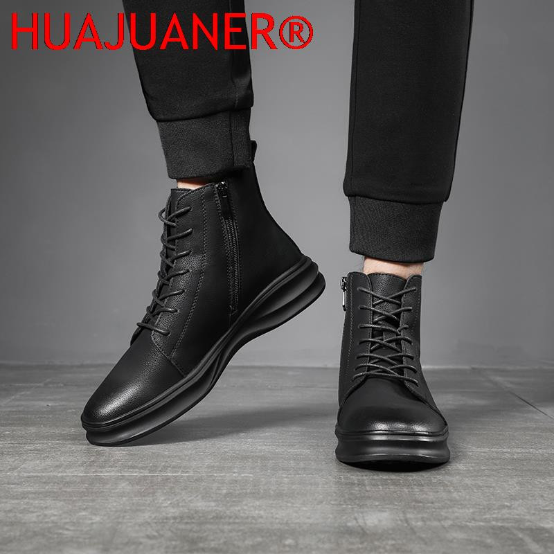 Zimske muške pamučne čizme otporne na hladnoću plišane muške čizme od kože Poslovne čizme Svestrane visoke cipele za van