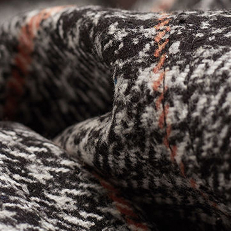 Toamnă Iarnă Fusta în carouri neregulate femei Vintage cu talie înaltă până la genunchi Fusta A-Line Plus Size Lână Fusta elegantă Cu centură