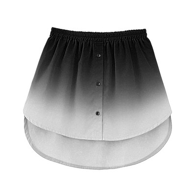 Extensii pentru cămașă pentru femei, imprimeu cu dungi Stratificare reglabilă, top fals, tiv, cămașă, extensie inferioară, cu bandă elastică în talie, mini-fustă